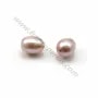 Perle de culture d'eau douce, mauve, olive, 9-10mm x 10pcs
