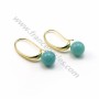 Hook earrings for pearls half drilled   by "flash" Gold on brass 30mm x 4pcs