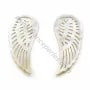 White mother-of-pearl flower beads on thread 6mm x 40cm (15pcs)