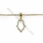 Crimp-end pour cordon gold tone 9x6mm x 2pcs