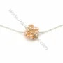 Boule de perles d'eau douce de couleur saumon, de taille 13-14mm x 1pc
