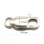 Fermoir mousqueton oval en argent 925 20x9mm x 1pc