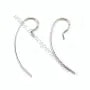 Crochets d'oreilles, Argent 925 Rhodié  48mm x 2pcs