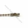 Ball chaine terminators 1.2mm sterling silver 925 x 8pcs