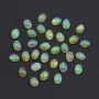 Cabochon d'opale ethiopienne, multicolore, de forme ovale, 5 * 7mm x 1pc