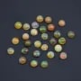 Cabochon d'opale ethiopienne, multicolore, de forme ronde, 6mm x 1pc