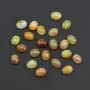 Cabochon d'opale ethiopienne, multicolore, de forme ovale 7 * 9mm x 1pc