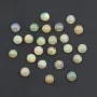 Cabochon d'opale ethiopienne, multicolore, de forme ronde, 6mm x 1pc