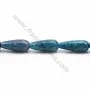 Apatite of blue color, in dropped shape, 8 * 20mm x 39cm