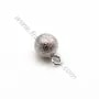 Breloque ronde brillant 8mm, plaqué par flash or x 5pcs