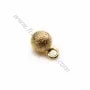 Breloque ronde brillant 6mm, plaqué par flash or x 10pcs