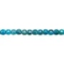 Apatite bleu, en forme de rond plat facetté, 4mm x 39cm