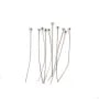 Ball Head pin silver tone x 24mm x 50pcs
