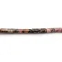 Rhodonite tube 4x13mm x 40cm