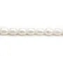 Perles d'eau Douce Blanc ovale 10-11mm x 40cm