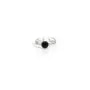 Bague réglable support rond 6mm en argent 925 x 1pc