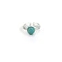 Bague réglable support rond 8mm en argent 925 x 1pc
