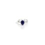 Bague réglable support ovale 4x6mm en argent 925 x 1pc