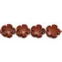 Jaspe rouge en forme de fleur sur fil 20mm x 40cm