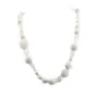 Collier cristal de roche et bambou de mer blanche