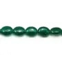 Agate verte ovale 8x10mm x 4pcs