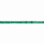 Agate teinté de couleur verte, en forme de rondelle facettée 2 * 1.8mm x 20pcs