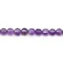 Amethyste violette, de forme ronde plate facetté, 4.5mm x 6pcs