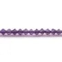 Améthyste,en forme de toupie facette 4mm x 39cm
