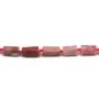 Rhodonite en forme de baroque 7x11mm x 44cm