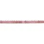 Quartz fraise en forme de cube facette 2mm x 40cm