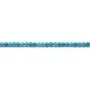 Apatite de couleur bleu et de forme ronde, mesurant 2-2.5mm x 40cm