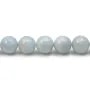 Aigue marine de forme ronde, mesurant 10mm x 2pcs