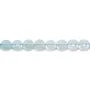 Aigue marine de couleur bleu, de forme ronde plate facetté 6mm x 39cm