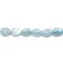 Aquamarine, faceted oval 6x8mm x 39cm