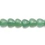 Aventurine verte, en forme de cœur plat, 8mm x 38cm