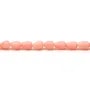 Bambou de mer teinté orange, en forme de goutte, de taille 2x6mm x 40cm