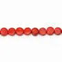 Bambou de mer teinte rouge rond plat 6mm x40cm