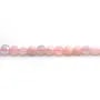 Morganite et Aigue Marine, en forme de rond plat facette  4mm x 40cm