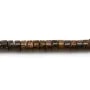 BRONZITE, en forme de rondelle, 2x4mm x 40cm
