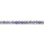 Cordiérite (Iolite)  de couleur violet, de forme ronde, 3mm x 36cm