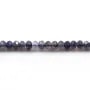 Cordiérite (Iolite) rondelles facette 3-4.5mm x 40cm