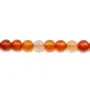 Cornelian Faceted Round 4mm x 20 pcs