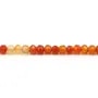 Cornaline orange, en forme de rondelle facette, de taille 3x4mm x 39cm