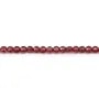 Grenat rond plat facette 2mm x 40cm