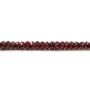 Grenat rondelle facette 2x3mm x 40cm