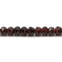 Grenat rondelle facette 3x5mm x 40cm