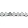 Hématite trèfle 8mm x 40cm