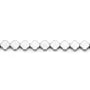 Hématite argenté trèfle 6mm x 40cm