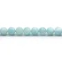 Hemimorphite de couleur bleu clair, 6mm x 39cm