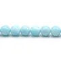 Hemimorphite de couleur bleu clair, 8mm x 40cm